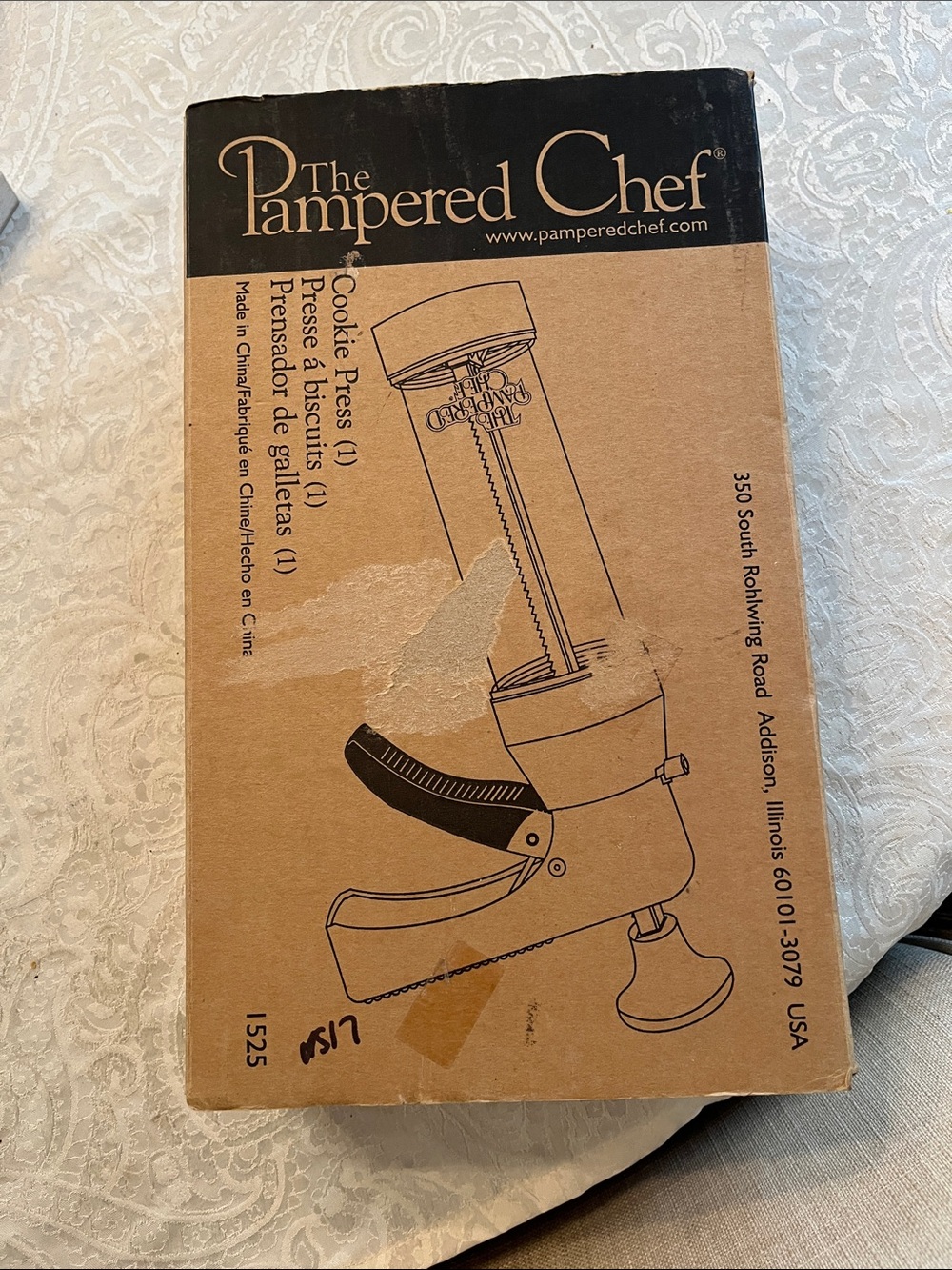 The Pampered Chef Cookie Press Box - Brown/Tan